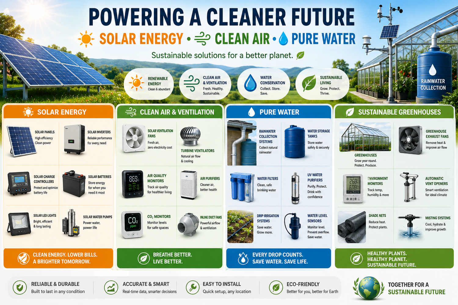 Energy, Air & Water